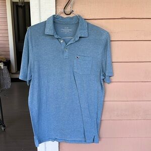 Men’s size s Edgartown short sleeve collared shirt light blue heather
